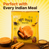 Premium Moong Special Teekha Papad | Zero Size | Traditional Handmade Papad | Made with Natural Moong Dal | 400 Gms