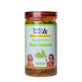 Dadi's & Nani's Premium Green Chilli Pickle | Rajasthani Hari Mirch Achar in Cold Pressed Oil | Traditional Homemade Style Pickle | No Preservatives No Artificial Colour | 400 g
