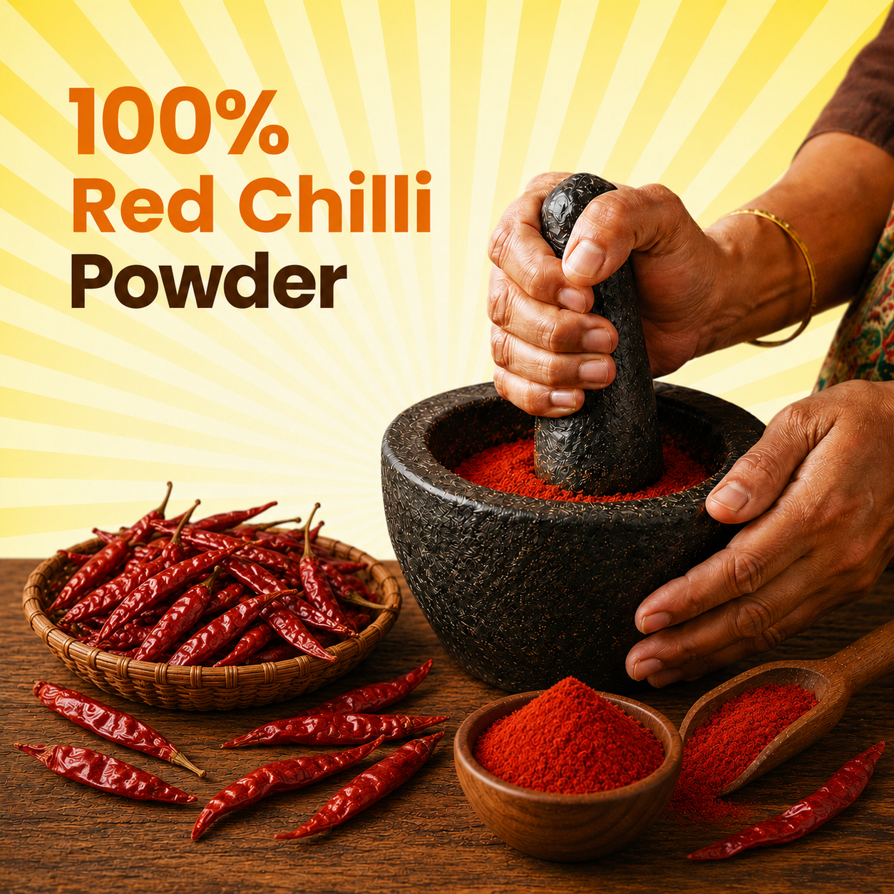 Premium Lal Mirch Powder | Red Chilli Powder Made from Quality Red Chillies | Traditional Indian Spice for Everyday Cooking | No Added Colour | 500 g