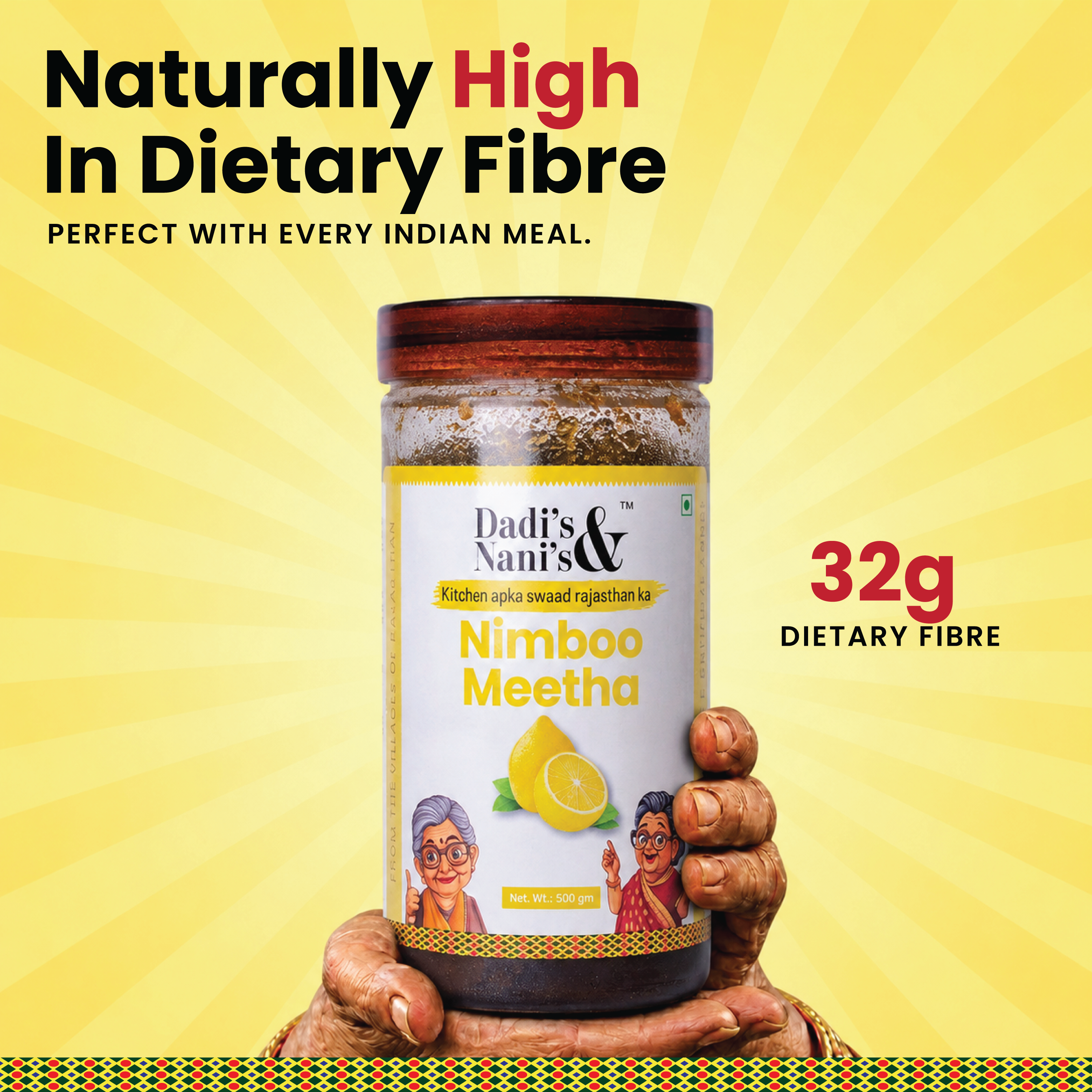 Premium Sweet Lemon Pickle with Jaggery | No Preservatives No Artificial Color | 500 g