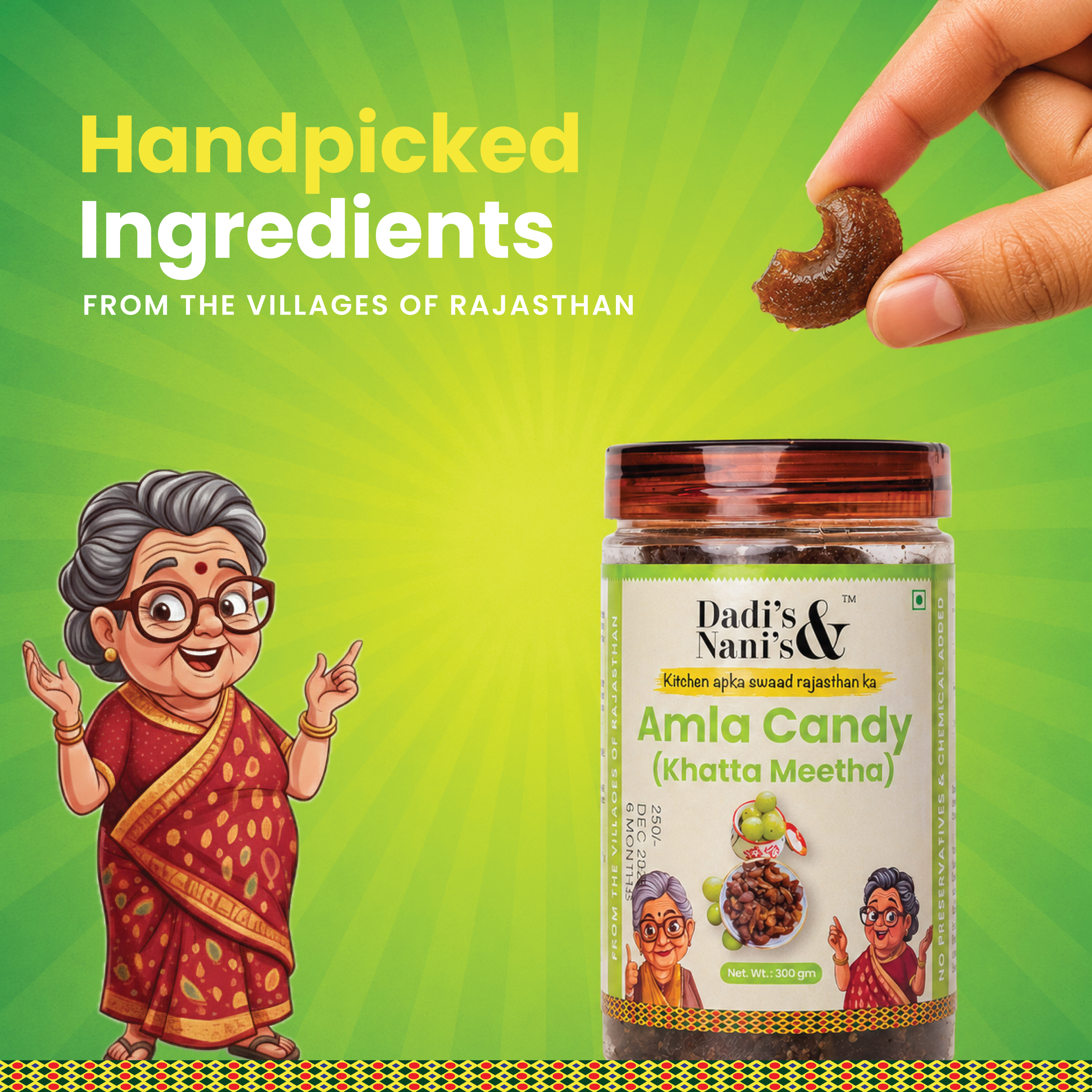Premium Amla Candy | No Artificial Colour | 300 g