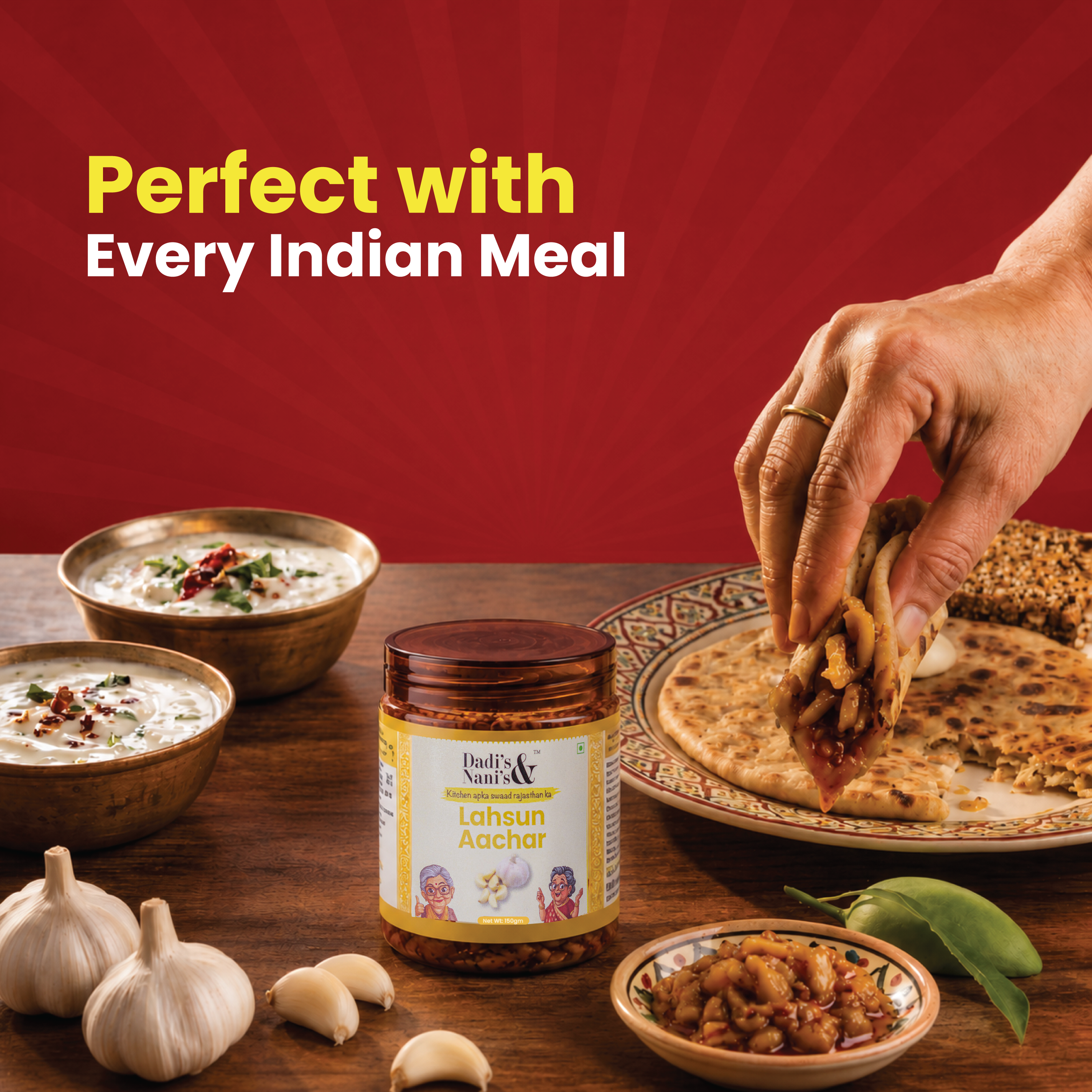 Premium Lahsun Pickle | Traditional Garlic Achar in Cold Pressed Oil |  No Preservatives No Artificial Colour