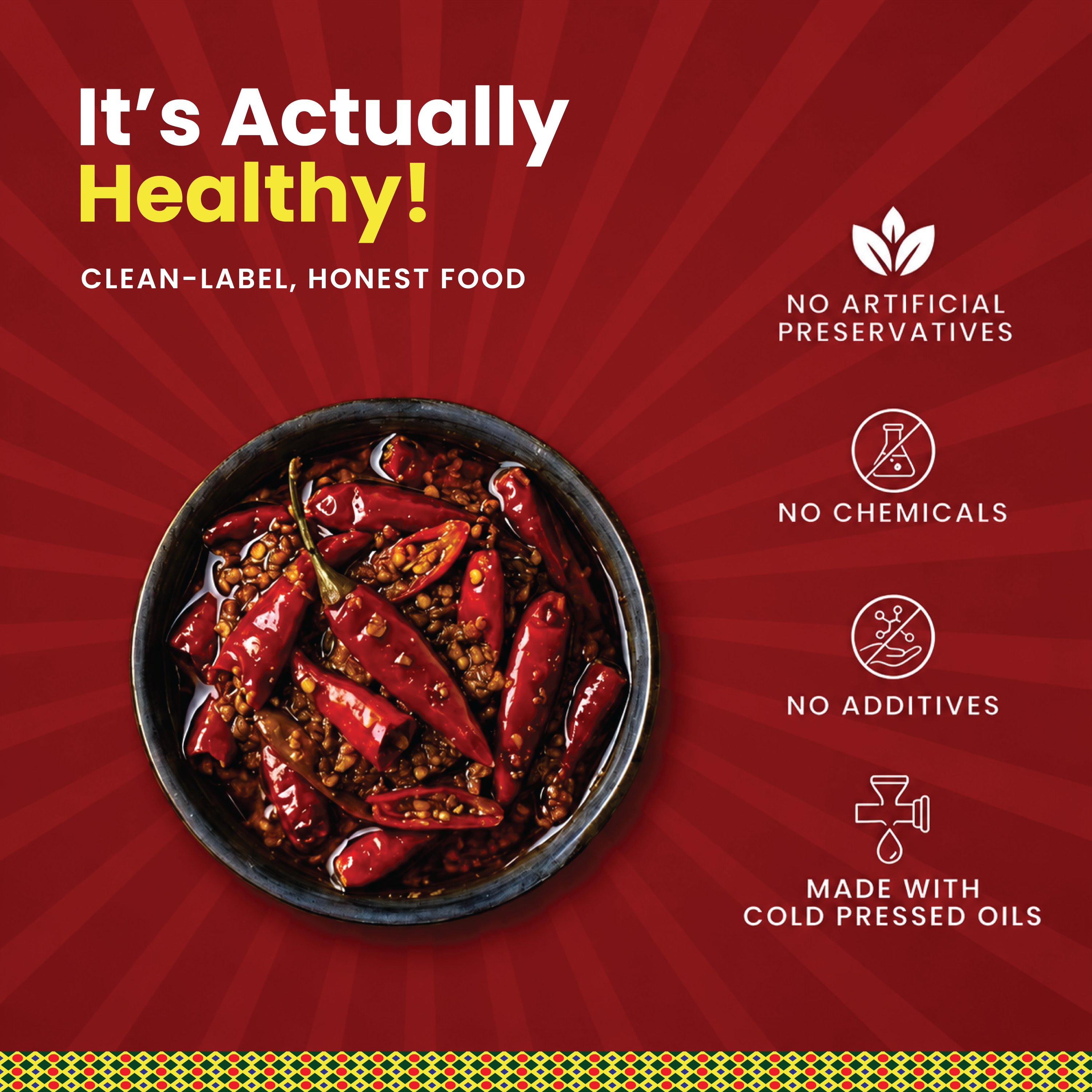 Premium Lal Mirch Achar | No Preservatives No Artificial Color | 150 g