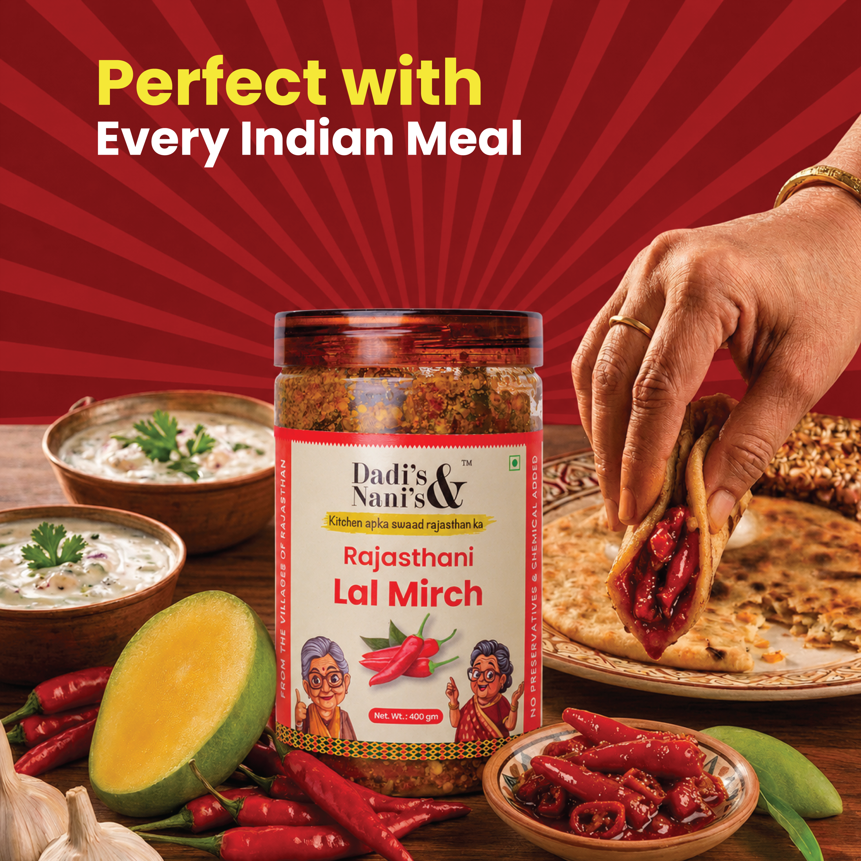 Premium Lal Mirch Achar | No Preservatives No Artificial Color | 150 g