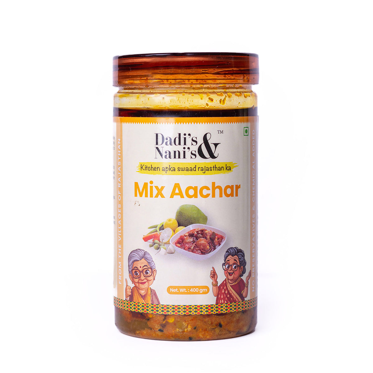 Premium Mix Veg Pickle | Mixed Vegetable Achar in Cold Pressed Oil | Traditional Homemade Style Pickle | No Preservatives No Artificial Colour | 400 g
