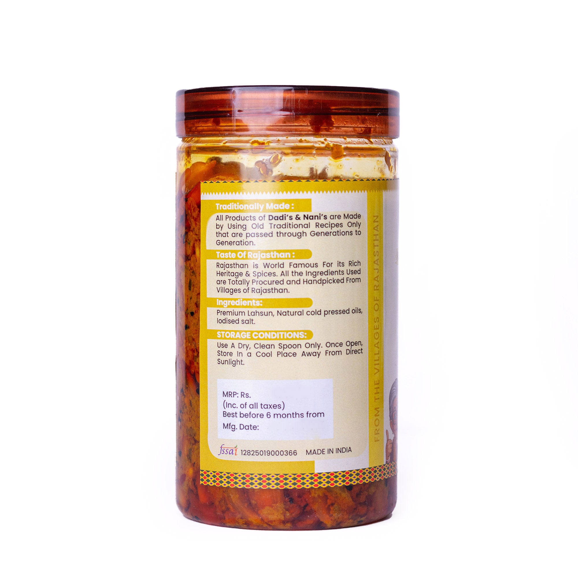 Premium Lahsun Pickle | Traditional Garlic Achar in Cold Pressed Oil | Homemade Style Indian Pickle | No Preservatives No Artificial Colour | 150 g