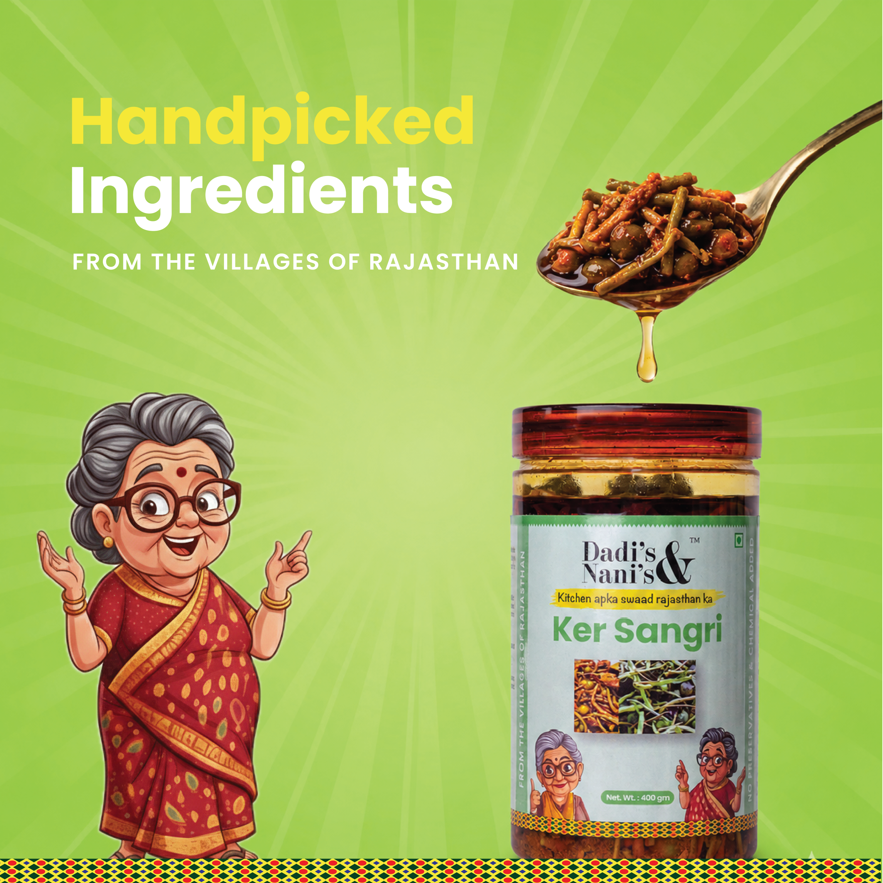 Premium Ker Sangri Pickle | Rajasthani Traditional Mix | Cold Pressed Oil