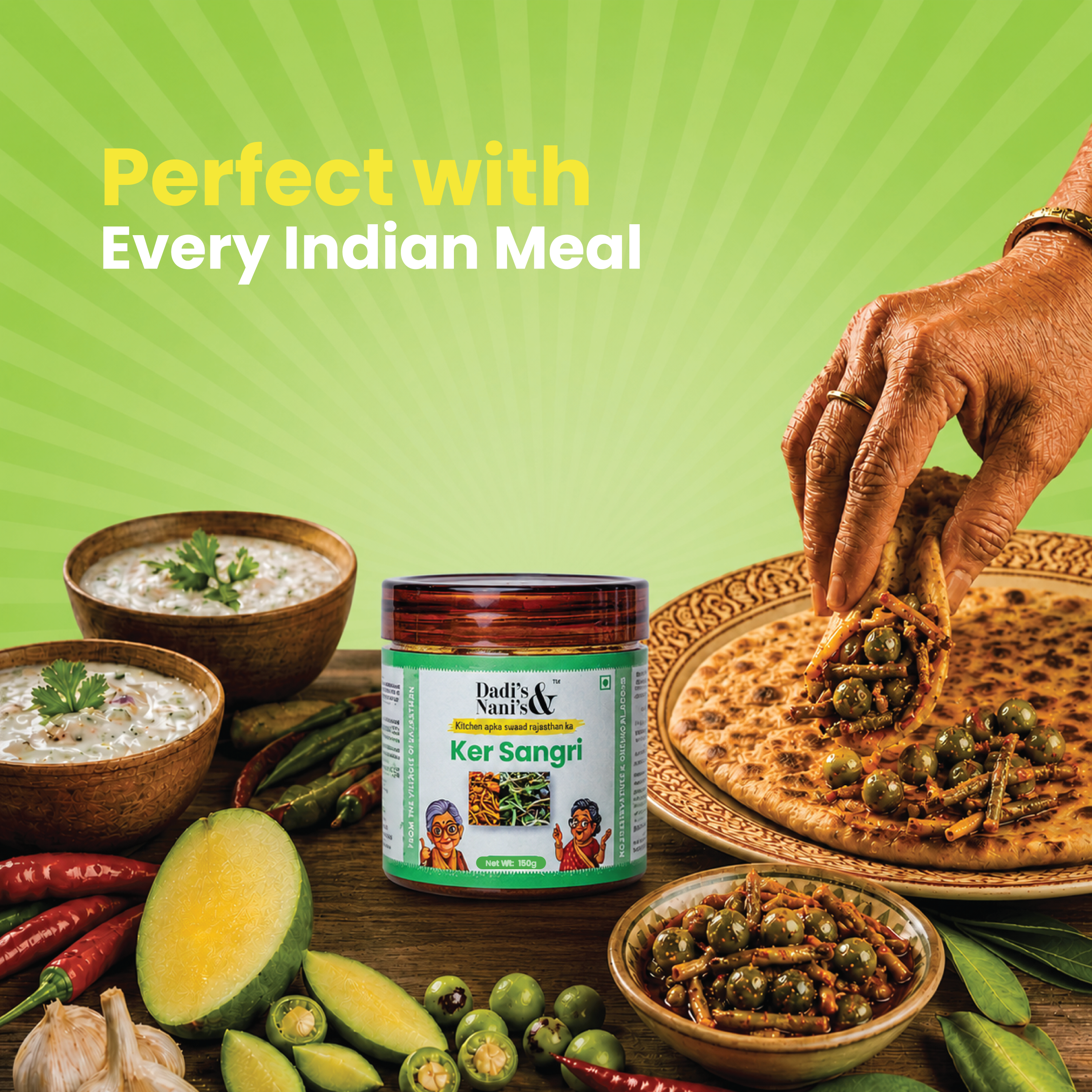 Premium Ker Sangri Pickle | Rajasthani Traditional Mix | Cold Pressed Oil