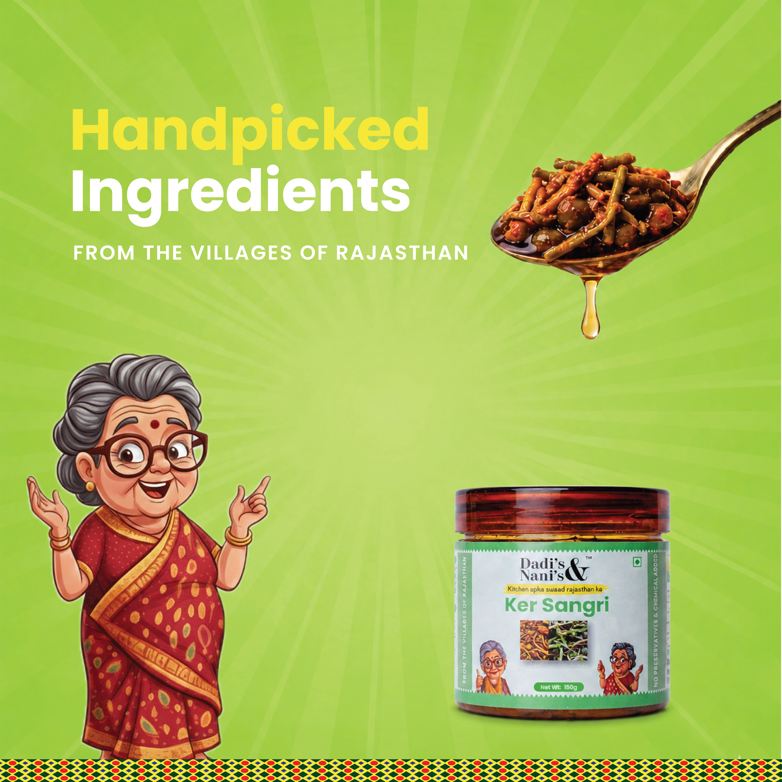 Premium Ker Sangri Pickle | Rajasthani Traditional Mix | Cold Pressed Oil