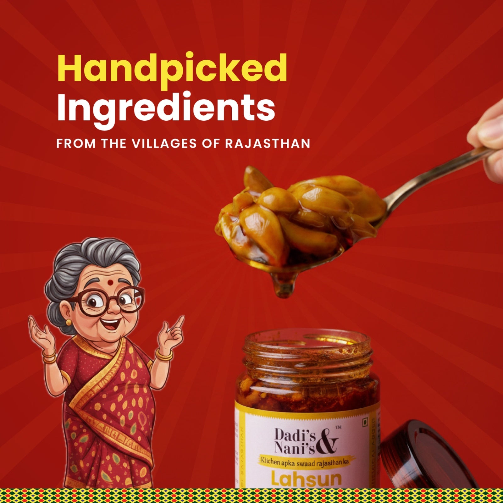 Premium Lahsun Pickle | Traditional Garlic Achar in Cold Pressed Oil |  No Preservatives No Artificial Colour