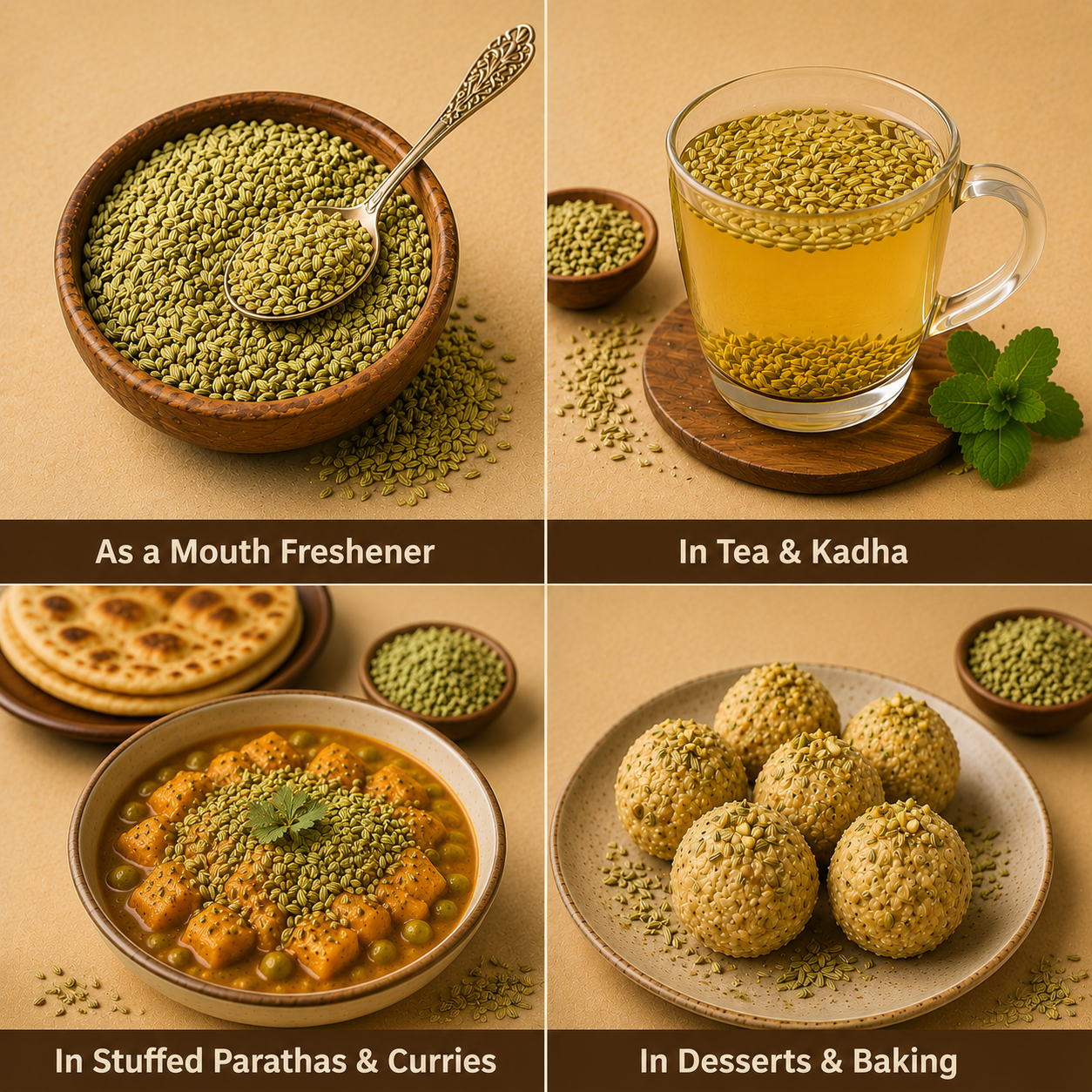 Premium Saunf | Whole Fennel Seeds for Cooking and Mouth Freshener Use | Traditional Indian Spice | No Added Colour | 500 g