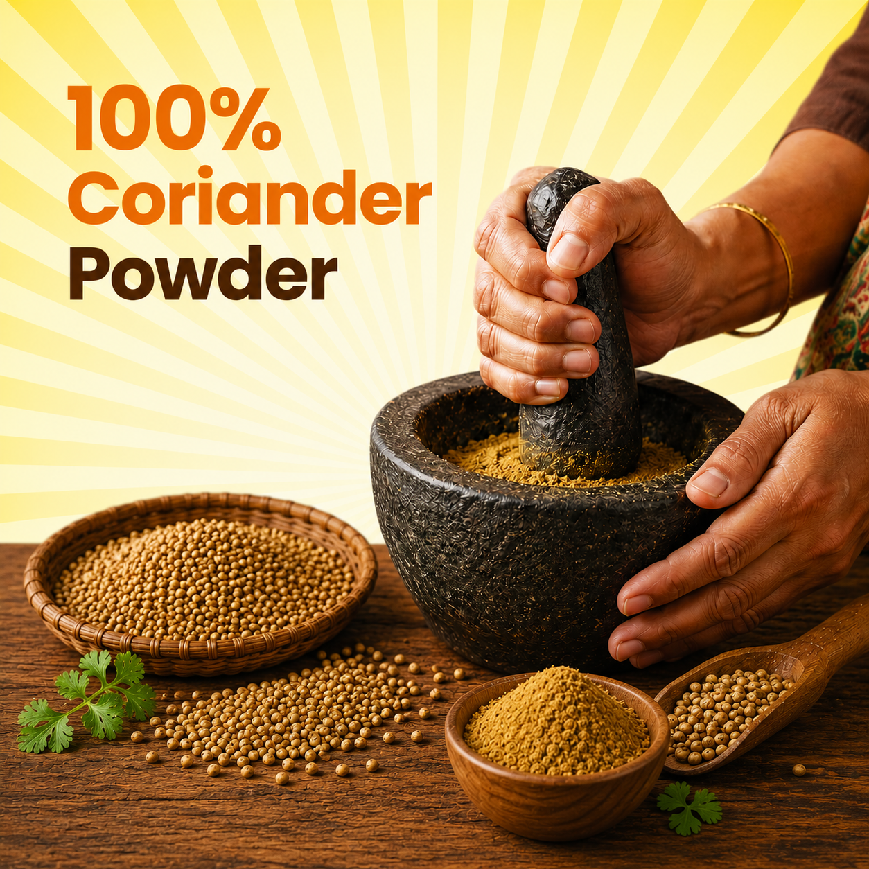 Premium Dhaniya Powder | Coriander Powder Made from Coriander Seeds | Traditional Indian Spice for Everyday Cooking | No Added Colour | 500 g